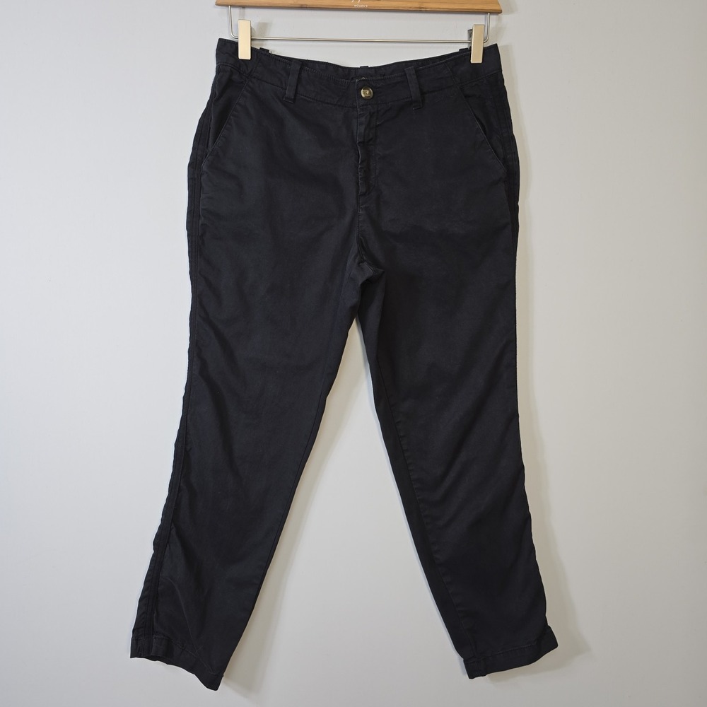 Quince Black Stretch Cotton Twill Girlfriend Chino Pants Size 29 Women's
